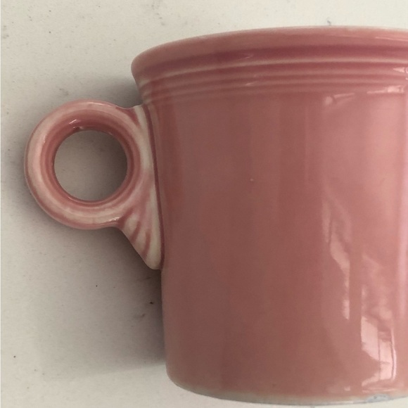 VTG Fiestaware Rose Pink Retired Ring Handle Mug~Collectible - Picture 4 of 8